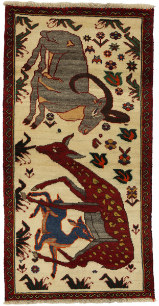 Gabbeh - Qashqai Persisk matta 150x75