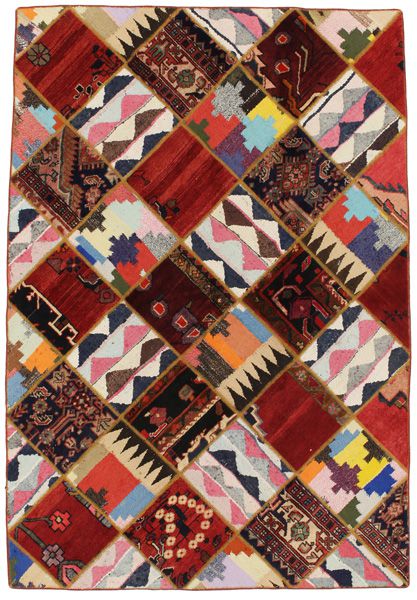Patchwork Persisk matta 216x148