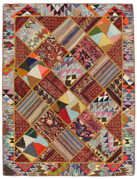 Patchwork Persisk matta 205x157