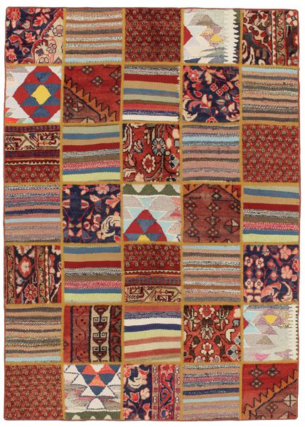 Patchwork Persisk matta 213x152